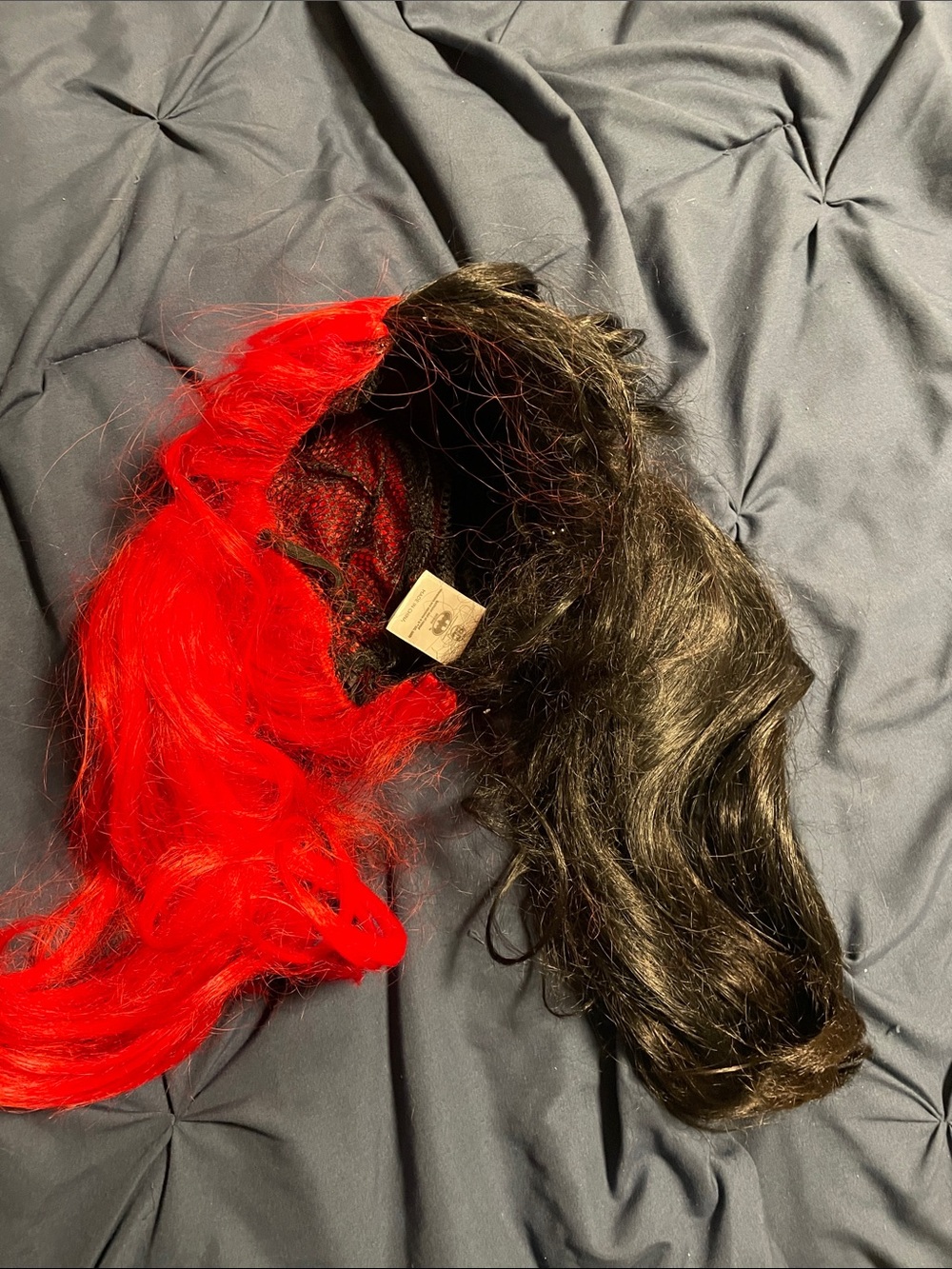Red & Black Two-Tone Women's Hairpiece Wig - Harley Quinn